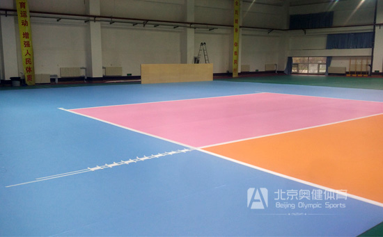室內排球場pvc塑膠地板安裝