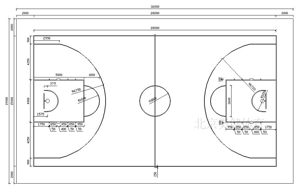 塑膠籃球場標準尺寸