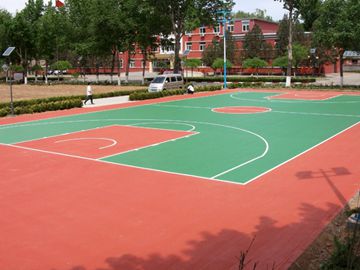 北京硅pu籃球場工程案例之南口某單位