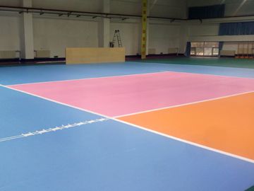 室內排球場pvc塑膠地板安裝