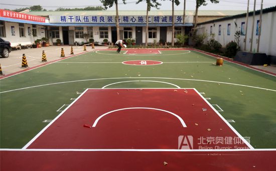 北京硅pu籃球場工程案例之豐臺中國通號項目部